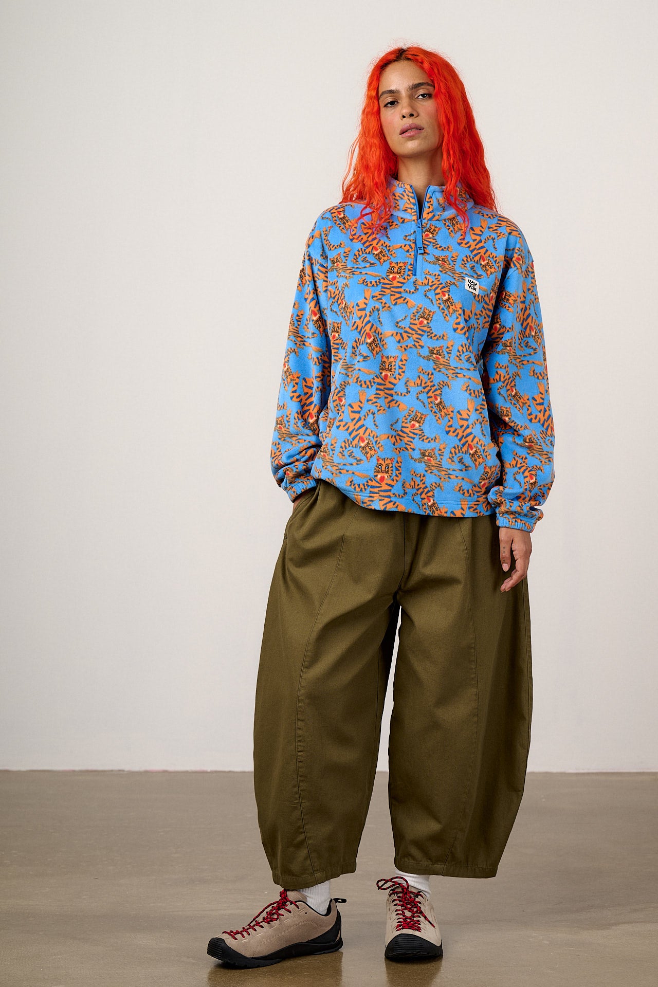 Sammy - Lightweight Polar Fleece in Blue Tiger