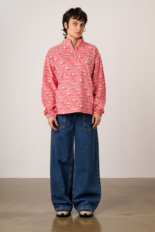 Sammy - Lightweight Polar Fleece in Pink Minnow