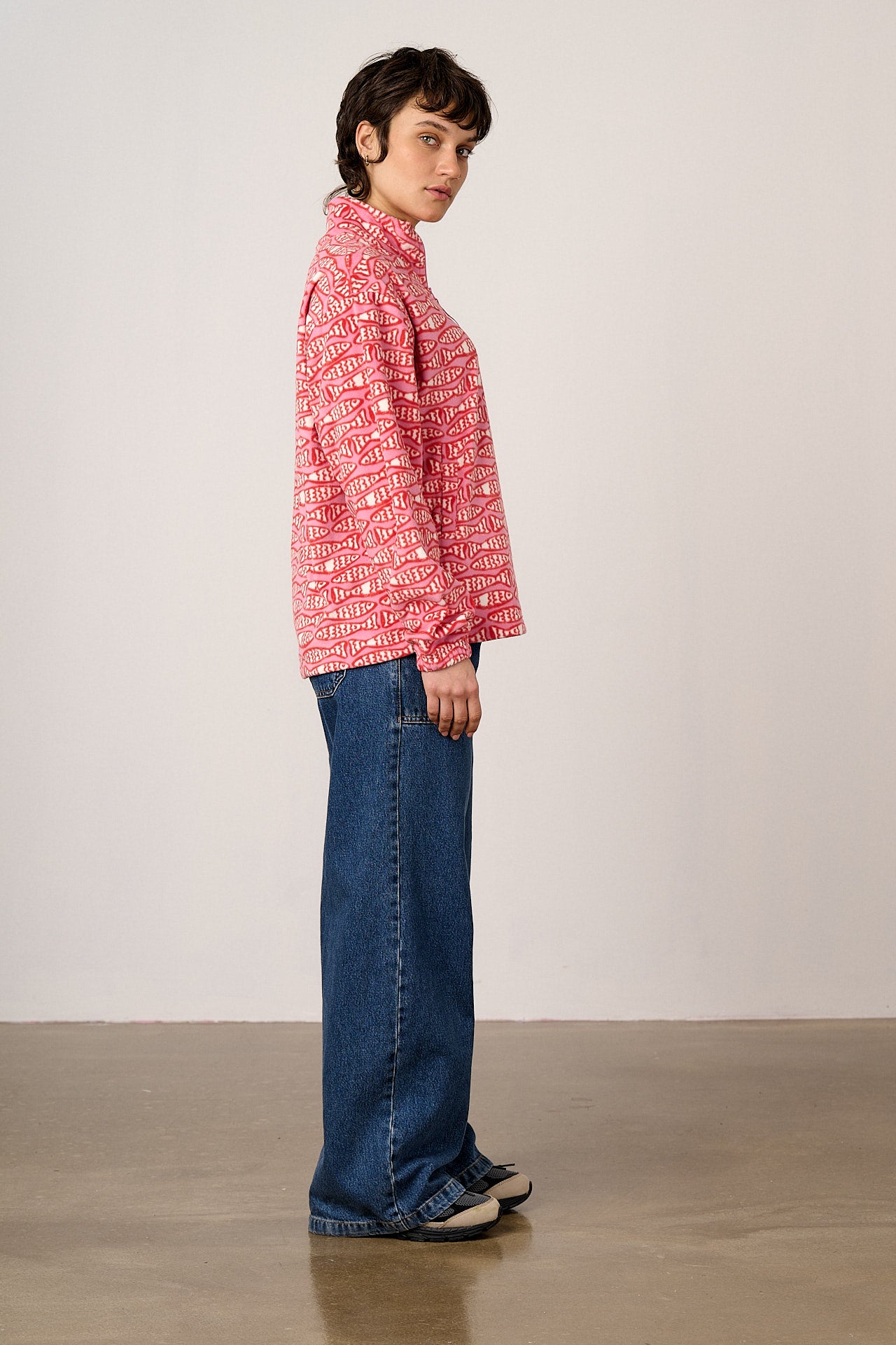 Sammy - Lightweight Polar Fleece in Pink Minnow