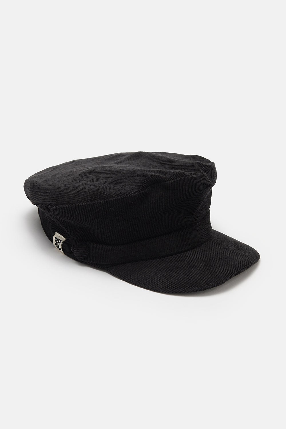 Simone - Baker Boy Corduroy Hat in Black