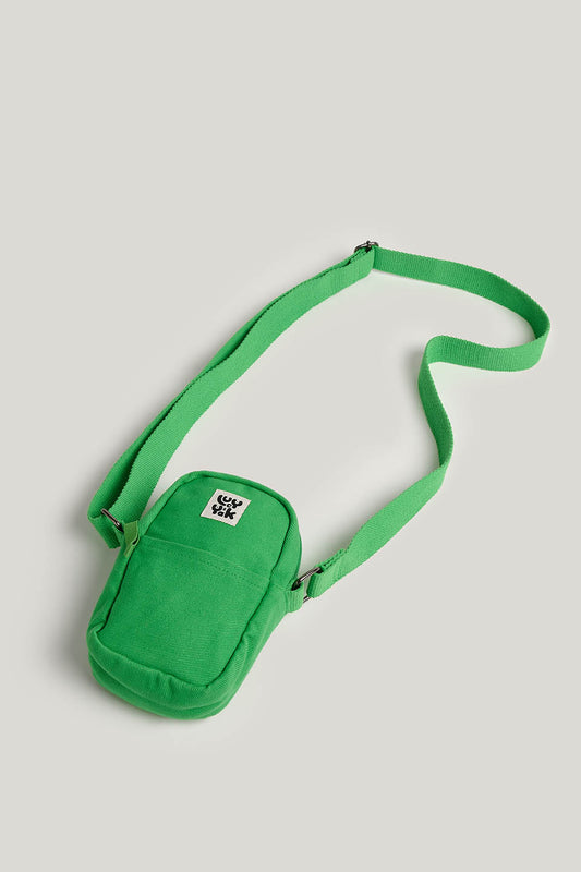 Brady - Cotton Crossbody Bag in Kelly Green
