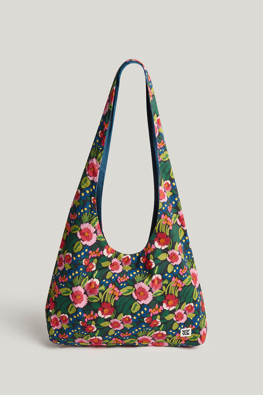 Elas - Slouchy Tote Bag in Black Marie Print