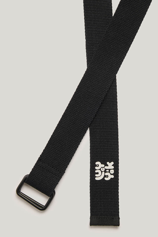 Flynn - D-Ring Cotton Webbing Belt in Black