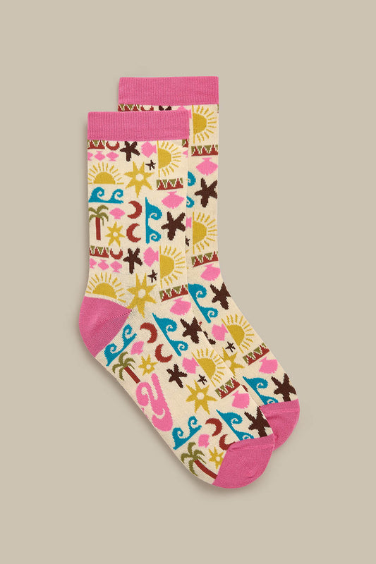 JoJo - Cotton Socks in Coastal Print
