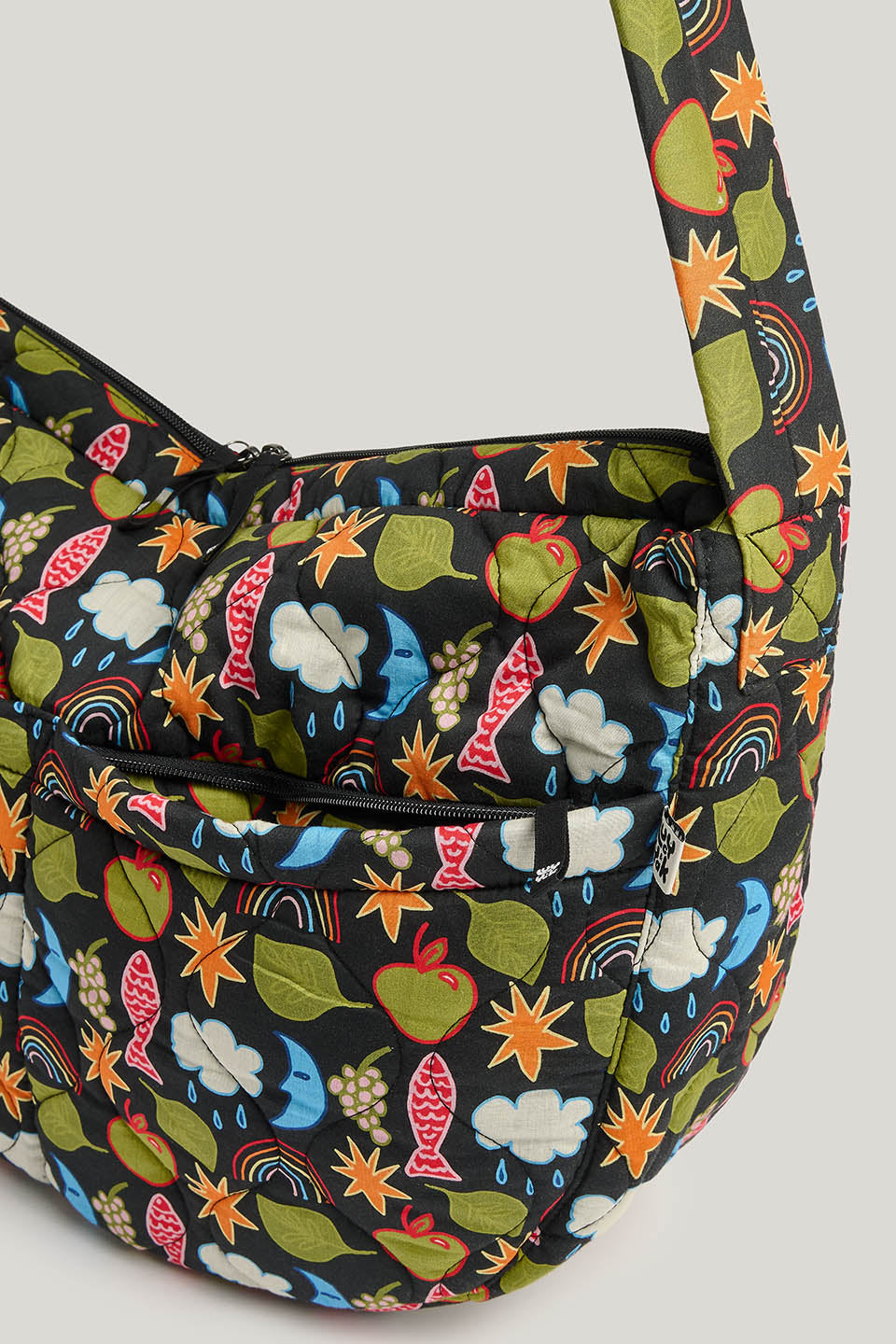 Laval - Cotton Weekend Bag in Naive Shapes Print
