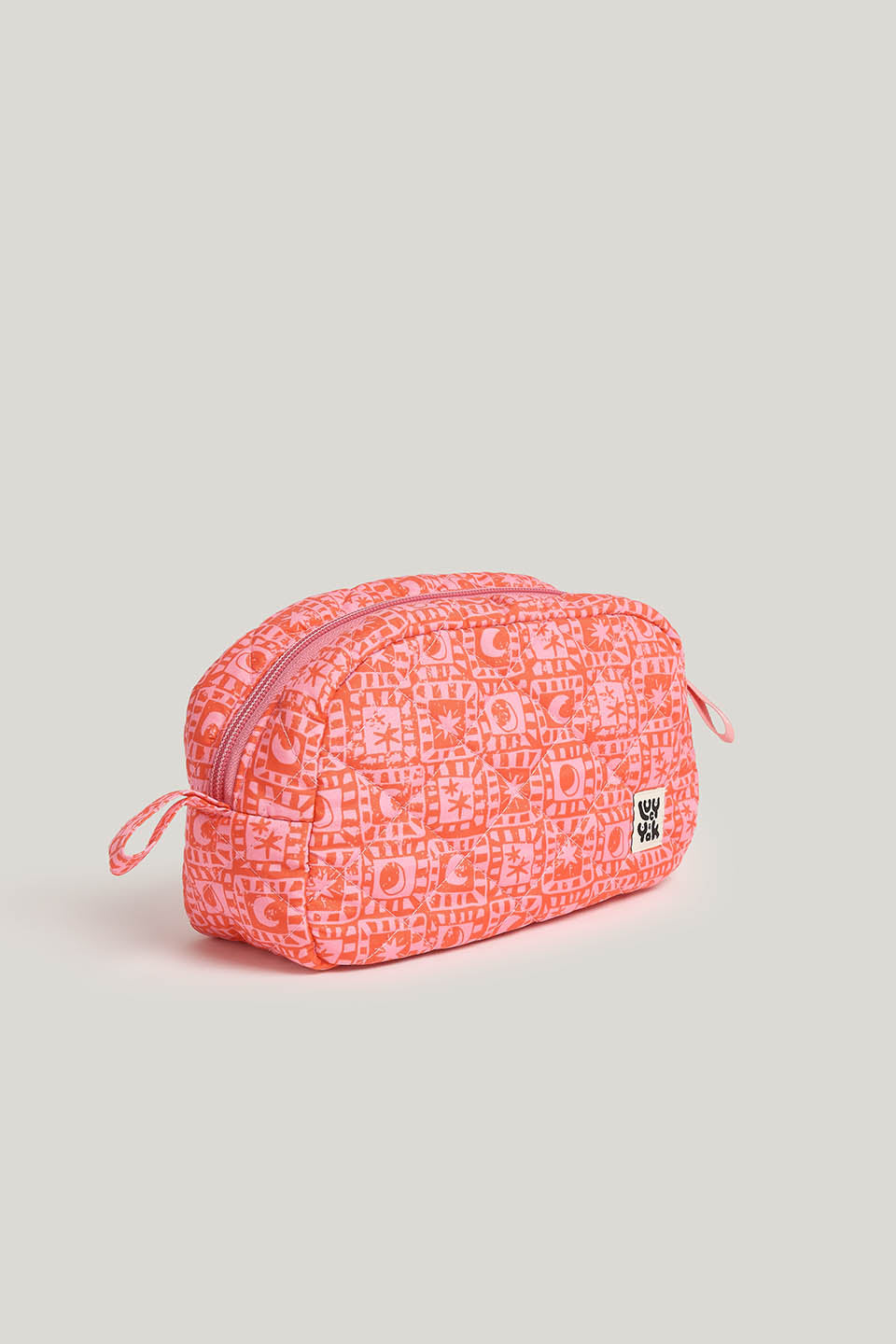 Malina - Washbag Bag in Pink & Red Lunar Checkerboard