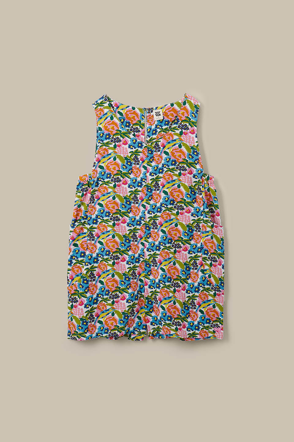 Zadie - Cotton & Viscose Playsuit in Ivory Birdie Floral