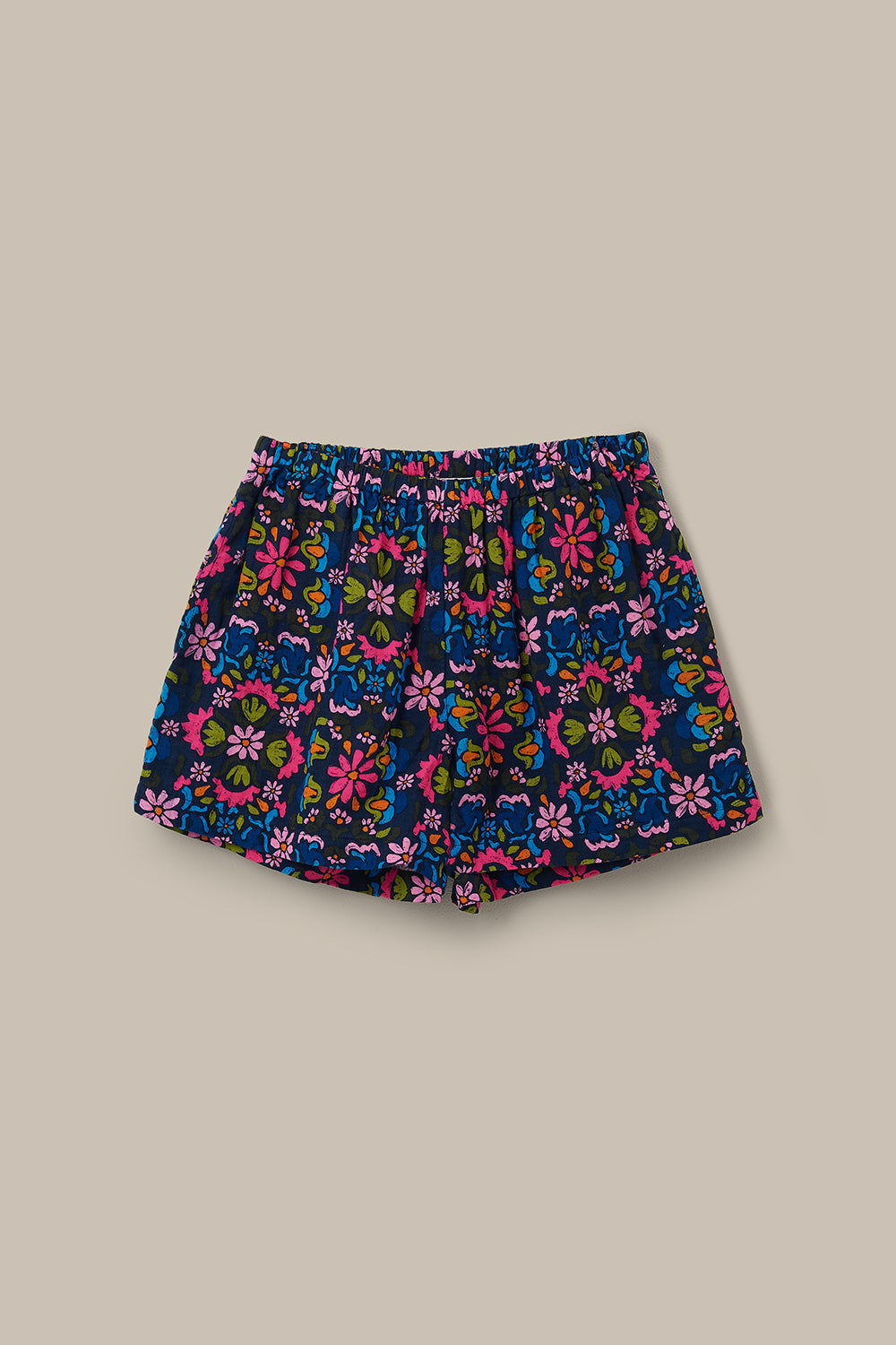 Popan - Cotton Shorts in Artisan Blue Floral