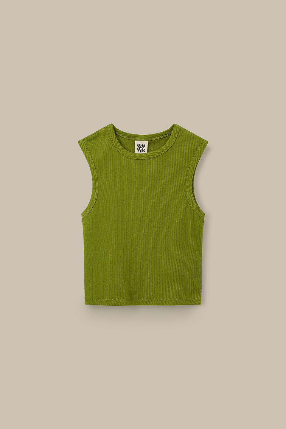 Rue - Cotton Rib Tank Top in Green