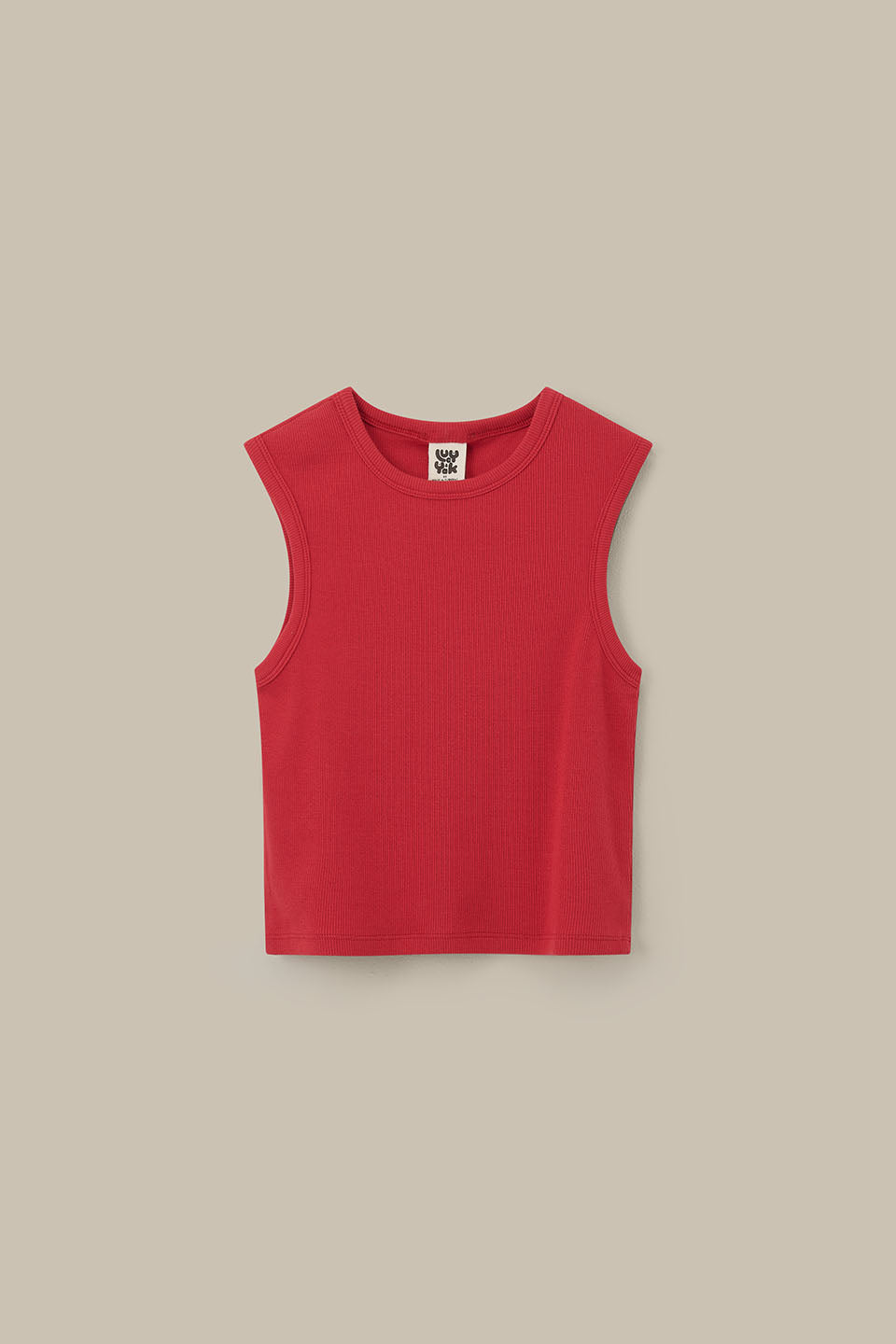 Rue - Cotton Rib Tank Top in Red
