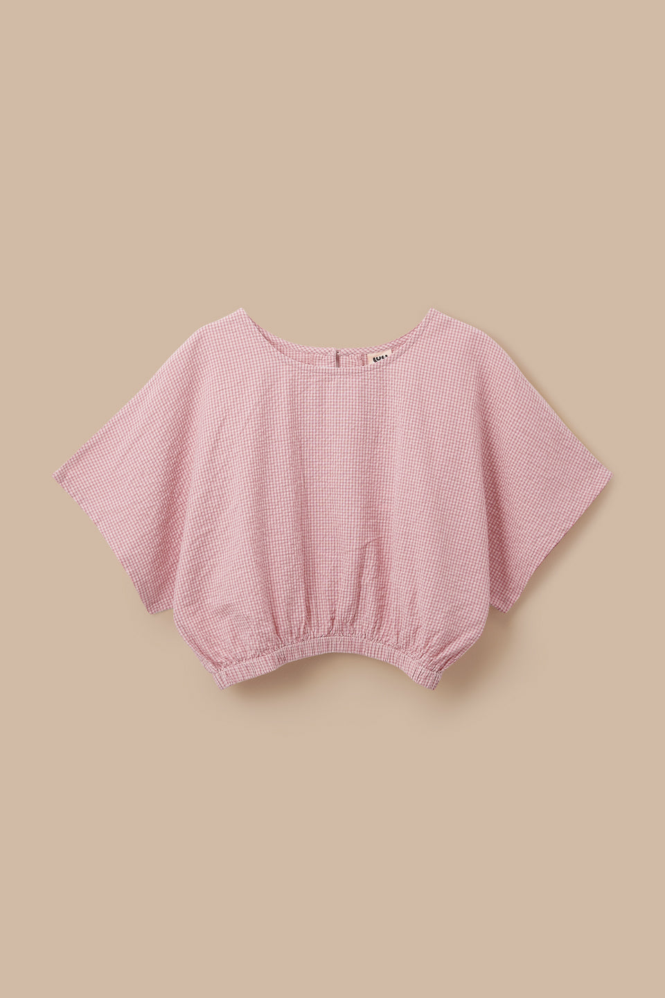 Zamora - Cotton Top in Pink Mini Gingham
