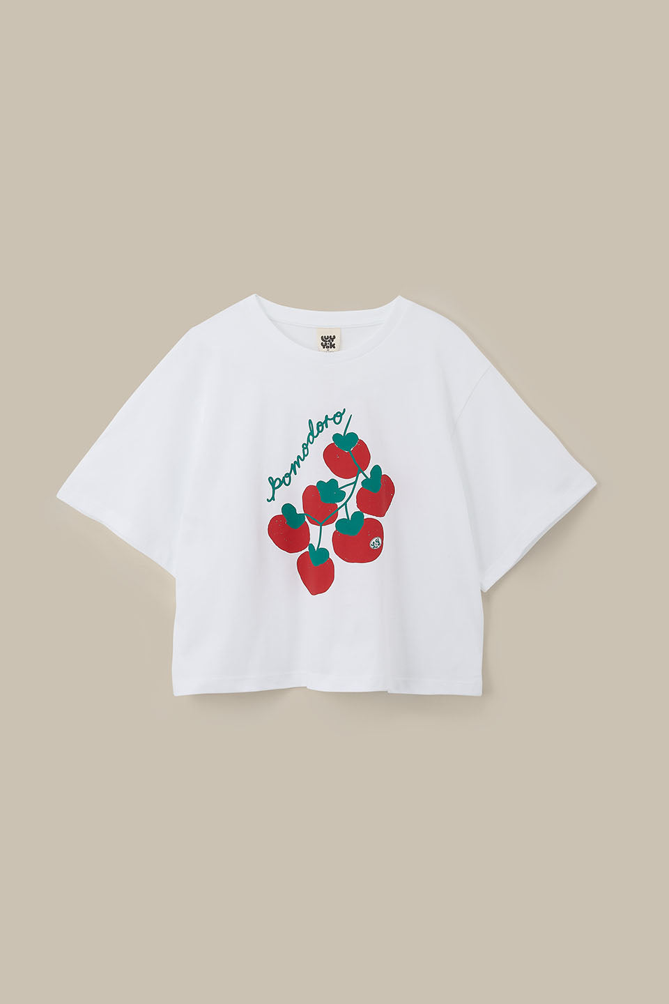 Zayla - Cropped Boxy T-Shirt in Pomodoro Print