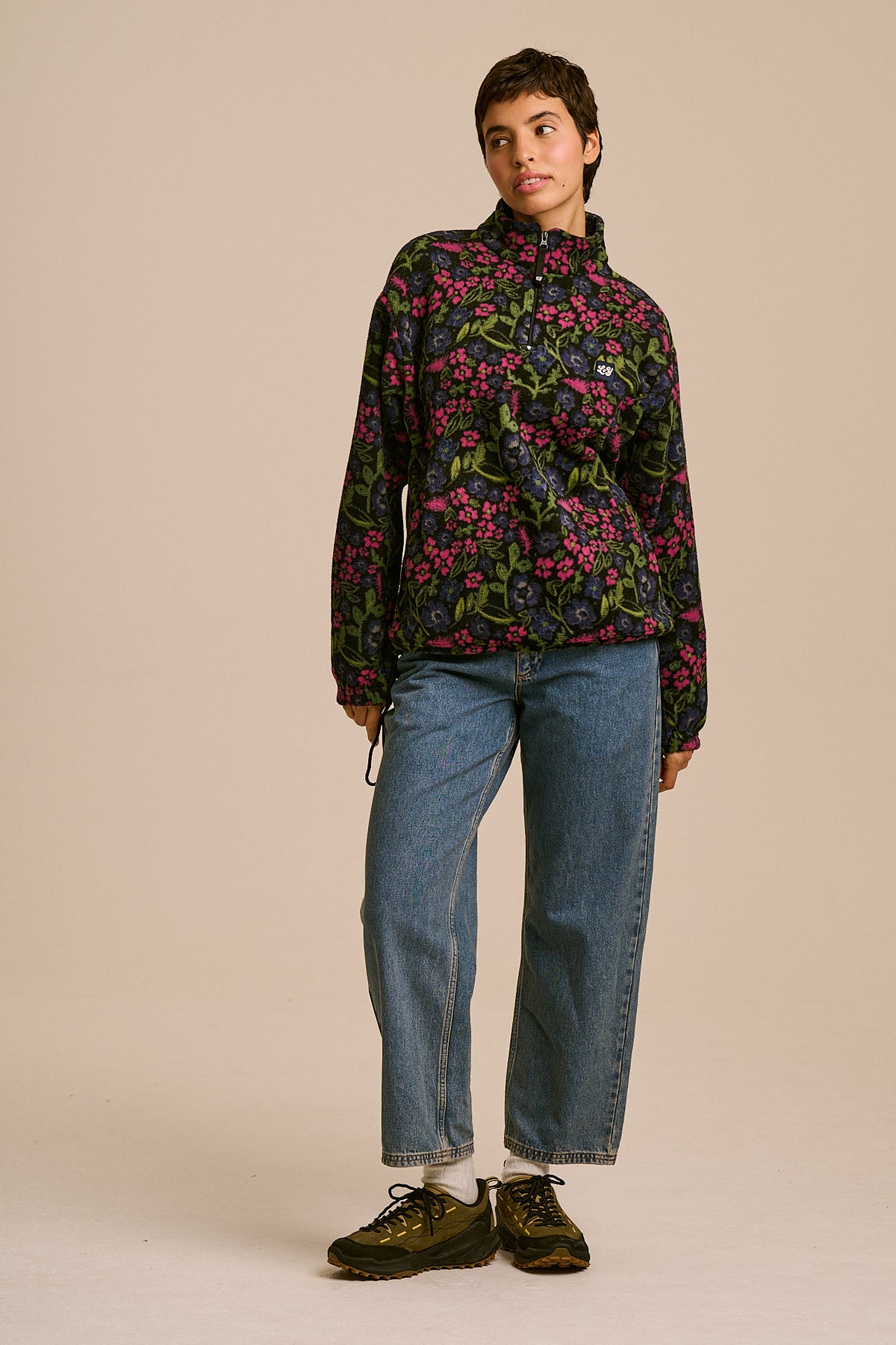 Stevie - Recycled Polyester Fleece in Ditsy Floral