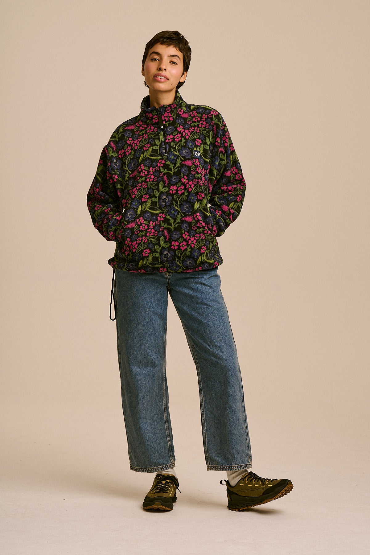 Stevie - Recycled Polyester Fleece in Ditsy Floral