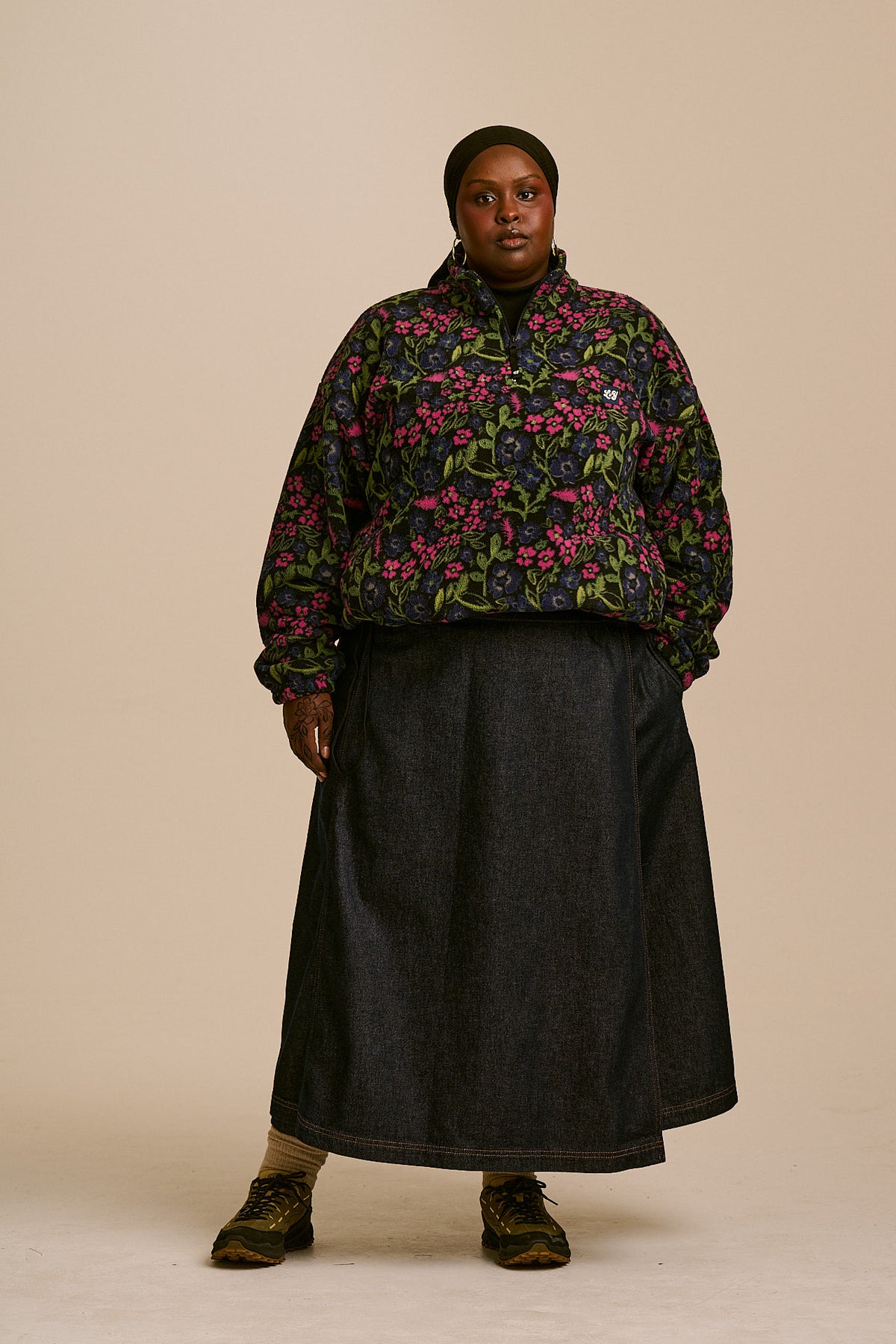 Stevie - Recycled Polyester Fleece in Ditsy Floral