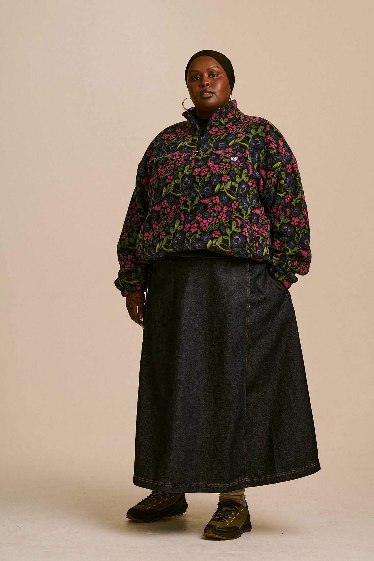 Stevie - Recycled Polyester Fleece in Ditsy Floral