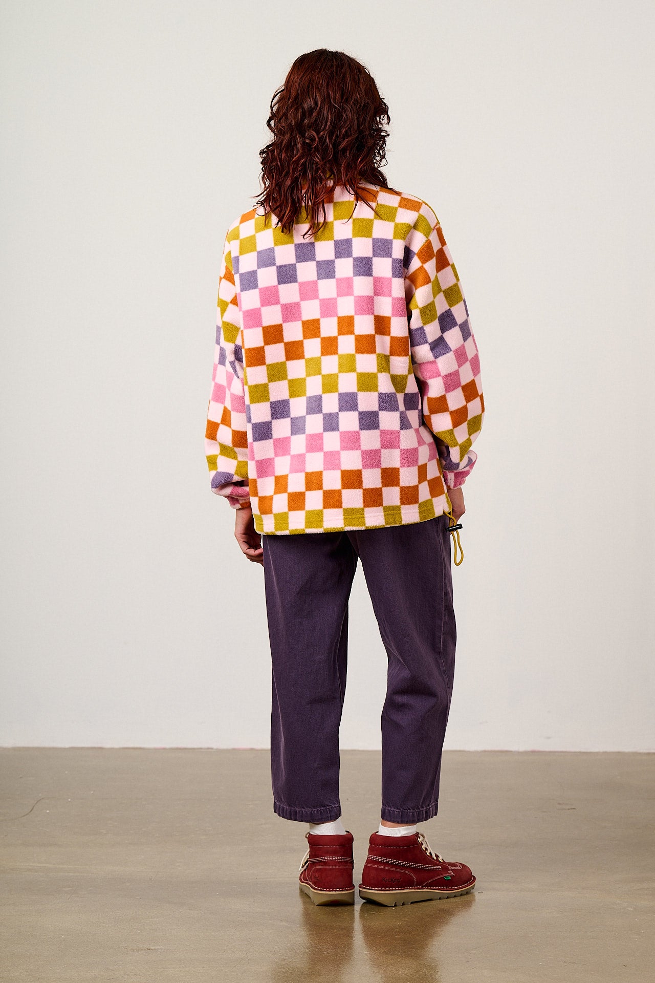 Stevie - Polar Fleece in Retro Picnic Checkerboard