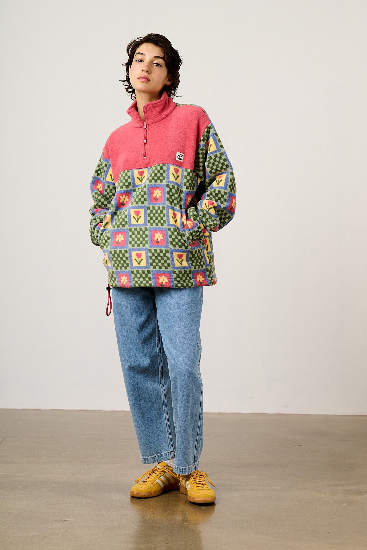 Stevie - Polar Fleece in Tulip Print