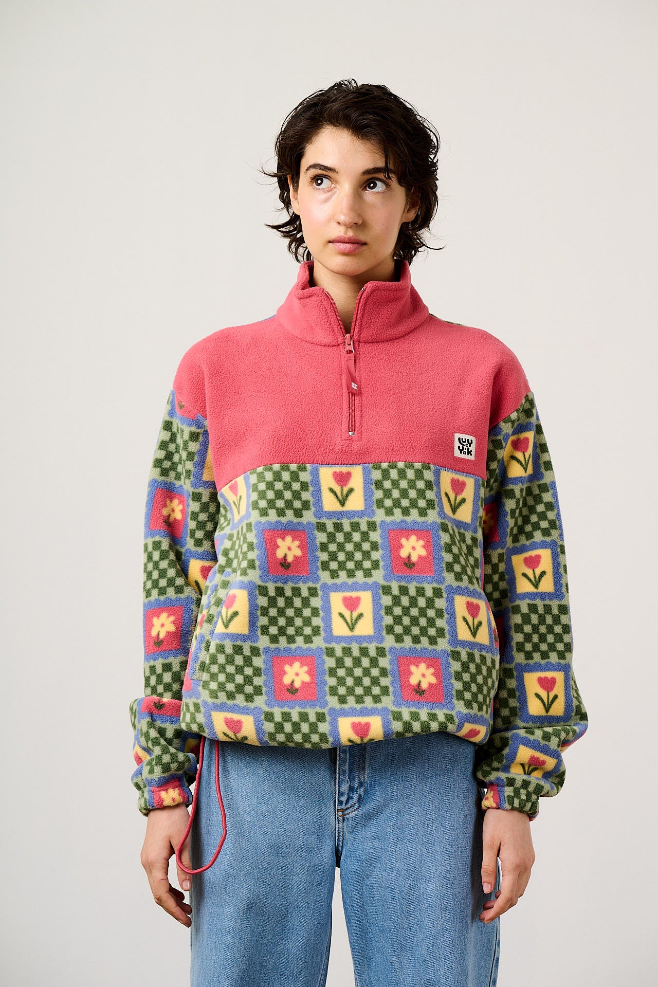 Stevie - Polar Fleece in Tulip Print