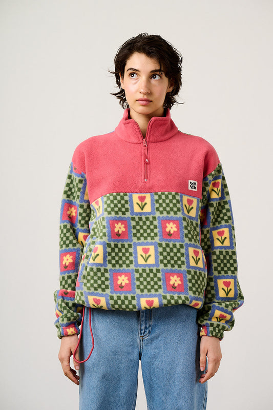 Stevie - Polar Fleece in Tulip Print
