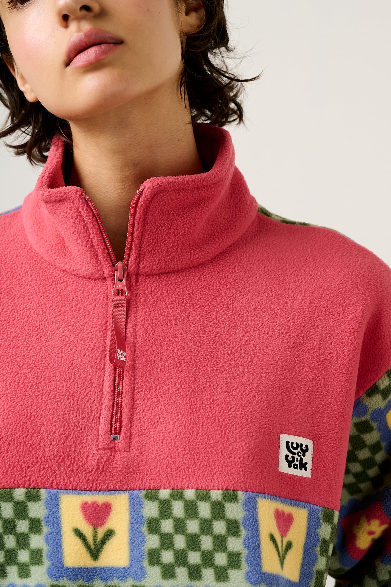 Stevie - Polar Fleece in Tulip Print