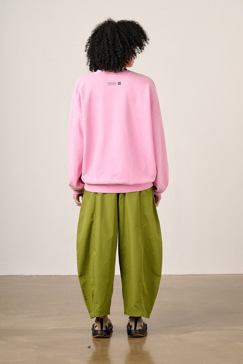 L.E Sutton -  Cotton Jersey Oversized Sweatshirt in Arthouse & Yak: Girash Print