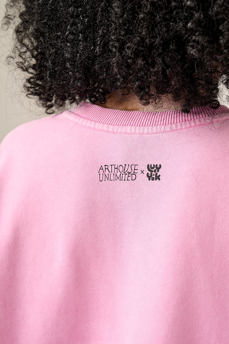 L.E Sutton -  Cotton Jersey Oversized Sweatshirt in Arthouse & Yak: Girash Print