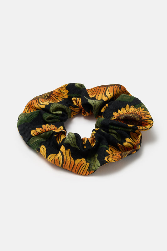 Oversized Scrunchie in Sunflower Print