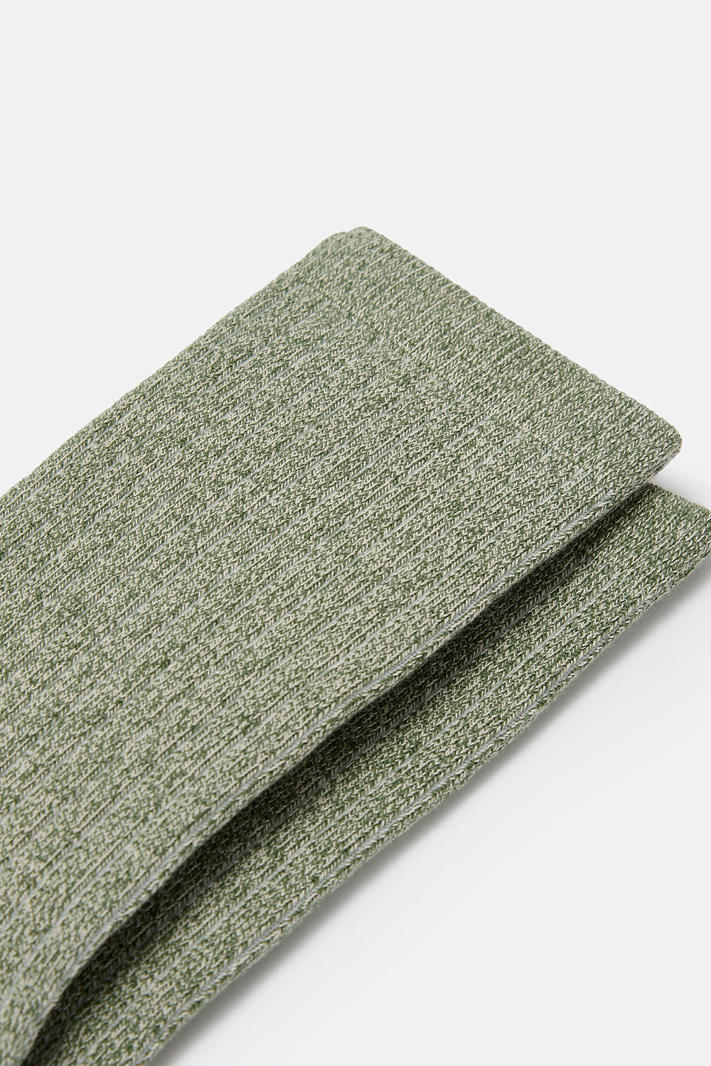 Sienna - Thick Cotton socks in Green Marl