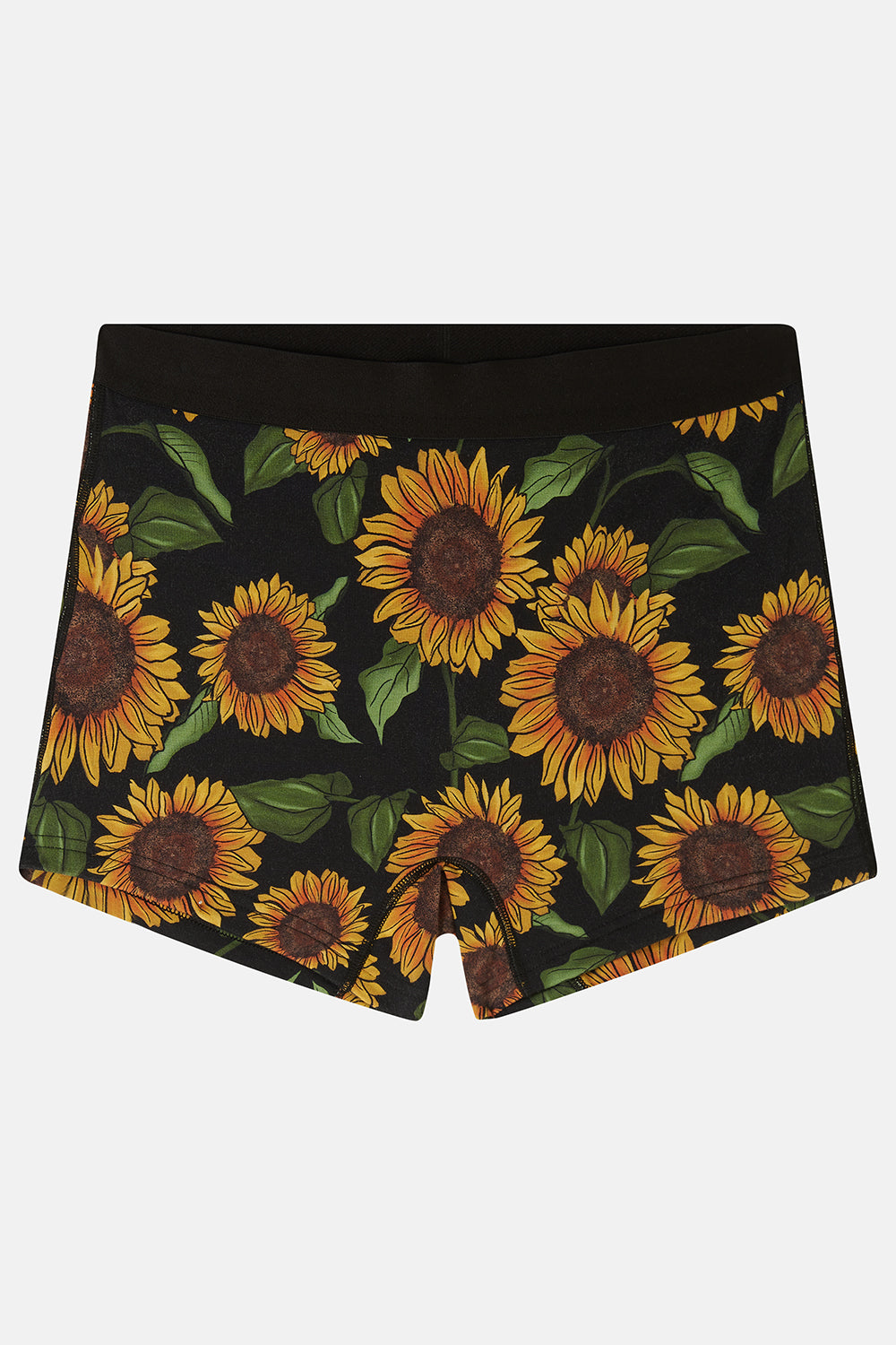 Sunflower floral-print silk shorts - Grey