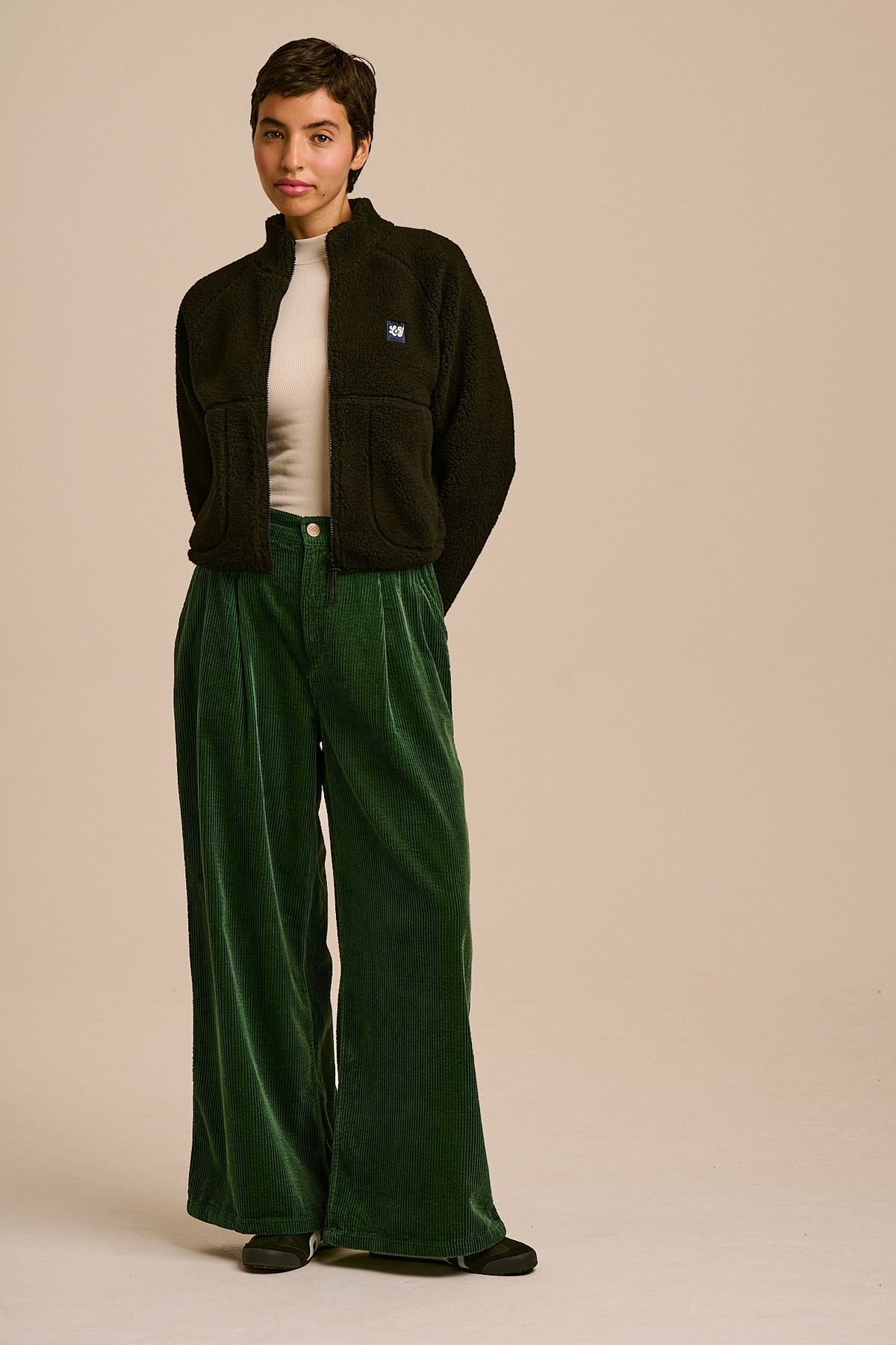 Cole 'New Improved Fit' -  Organic Corduroy Trouser in Dark Green