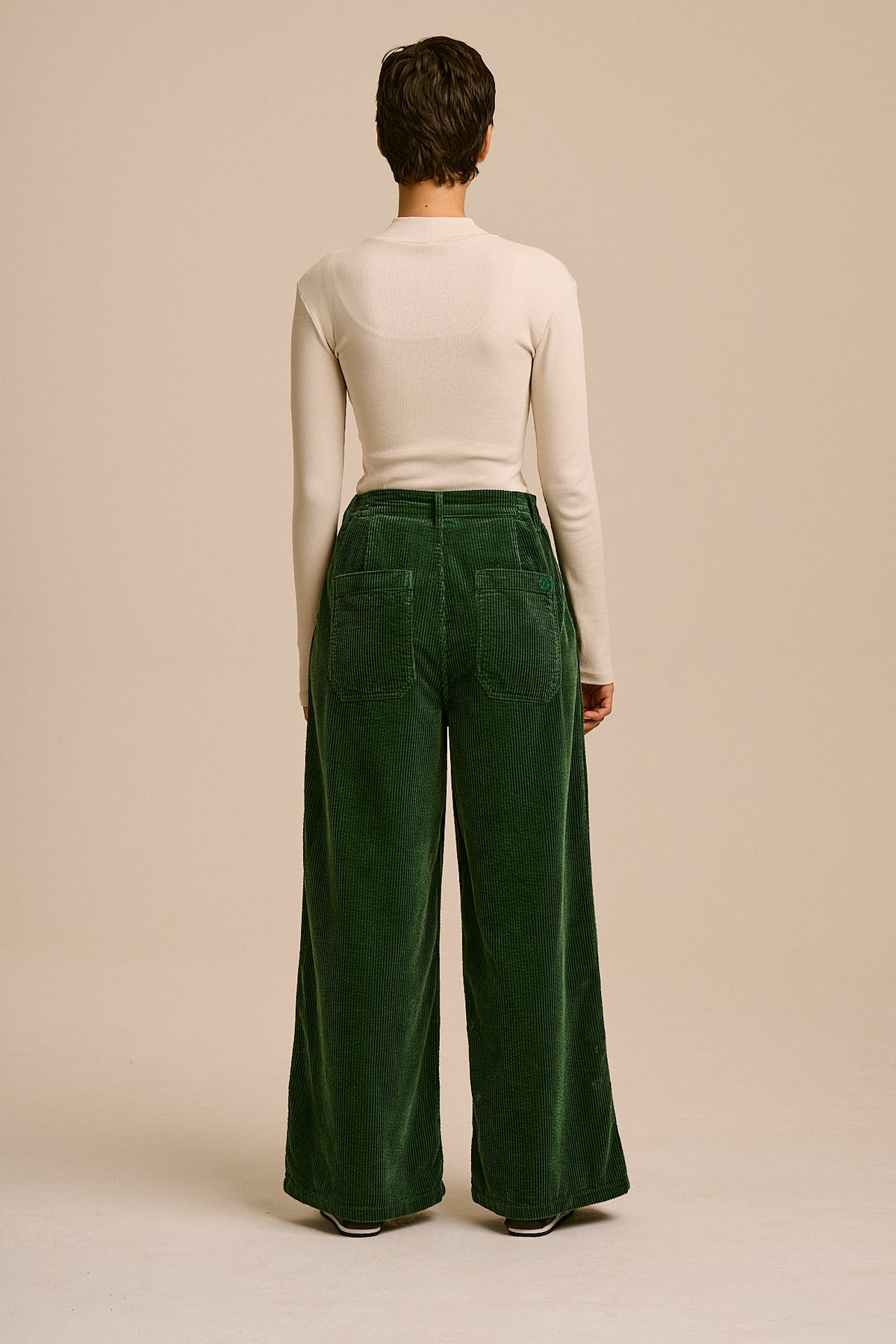 Cole 'New Improved Fit' -  Organic Corduroy Trouser in Dark Green