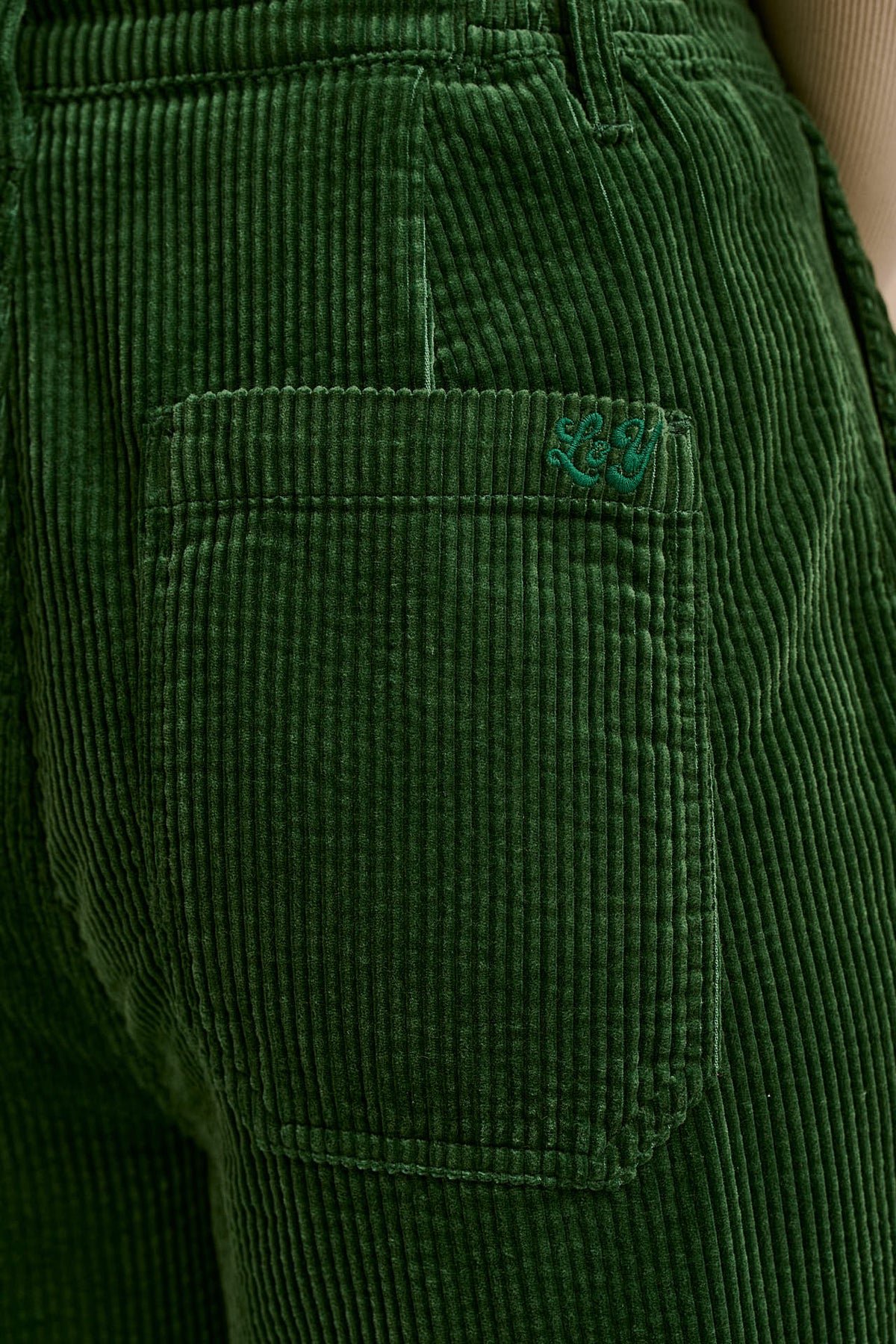 Cole 'New Improved Fit' -  Organic Corduroy Trouser in Dark Green