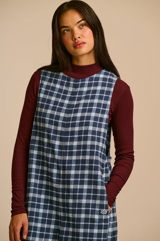 Tilda - Organic Brushed Cotton Jumpsuit in Ahoy Check