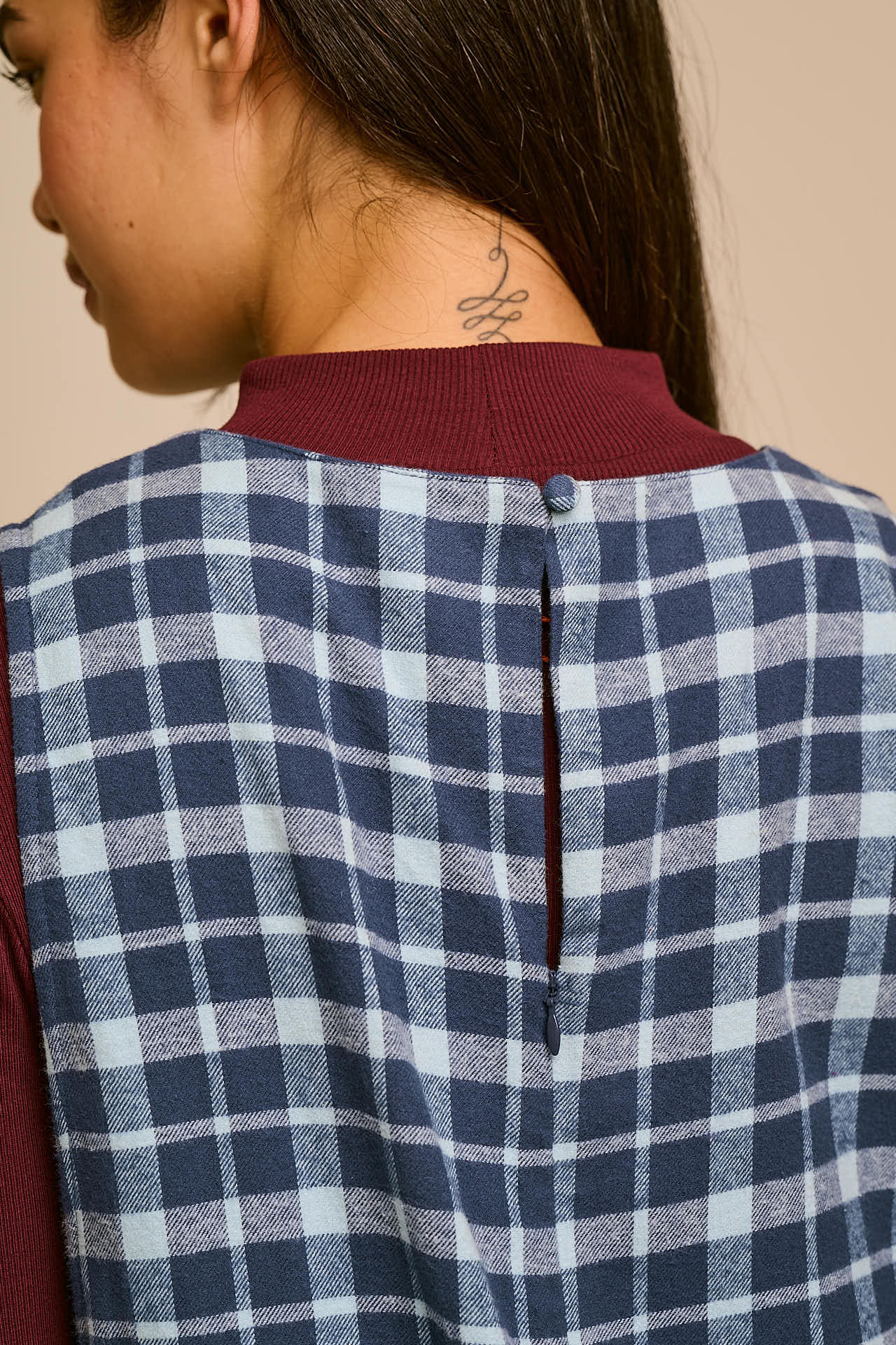 Tilda - Organic Brushed Cotton Jumpsuit in Ahoy Check