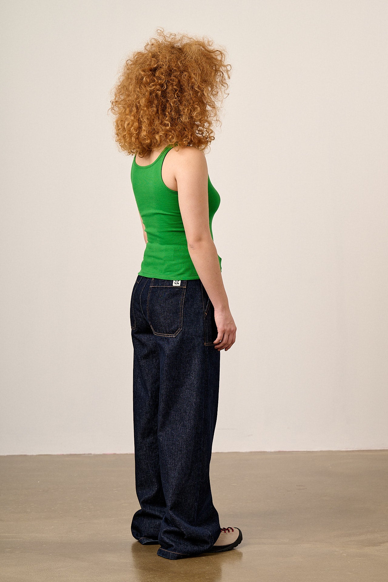 Tully - Cotton Strappy Vest in Green