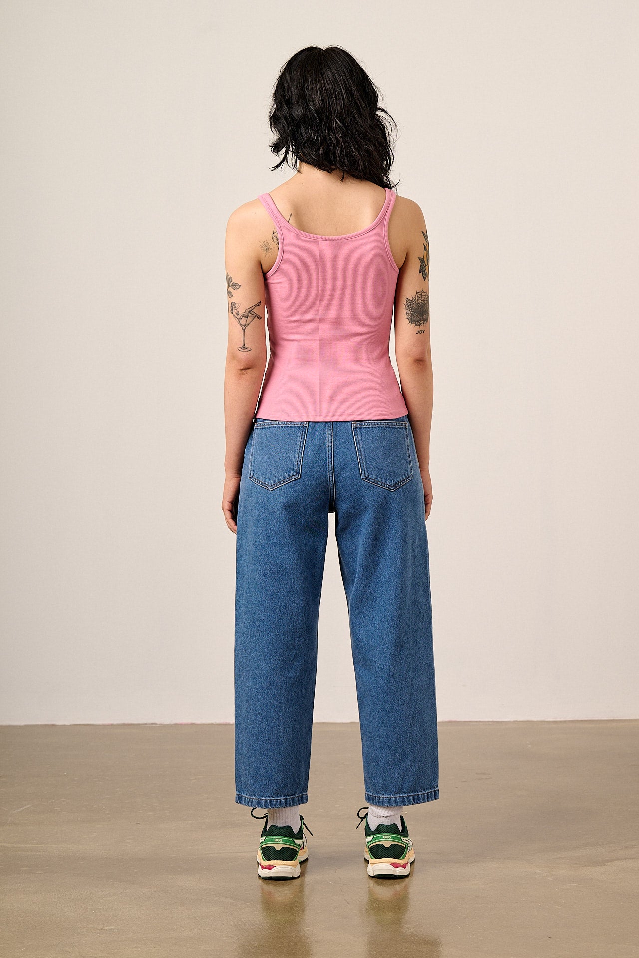 Tully - Cotton Strappy Vest in Pink