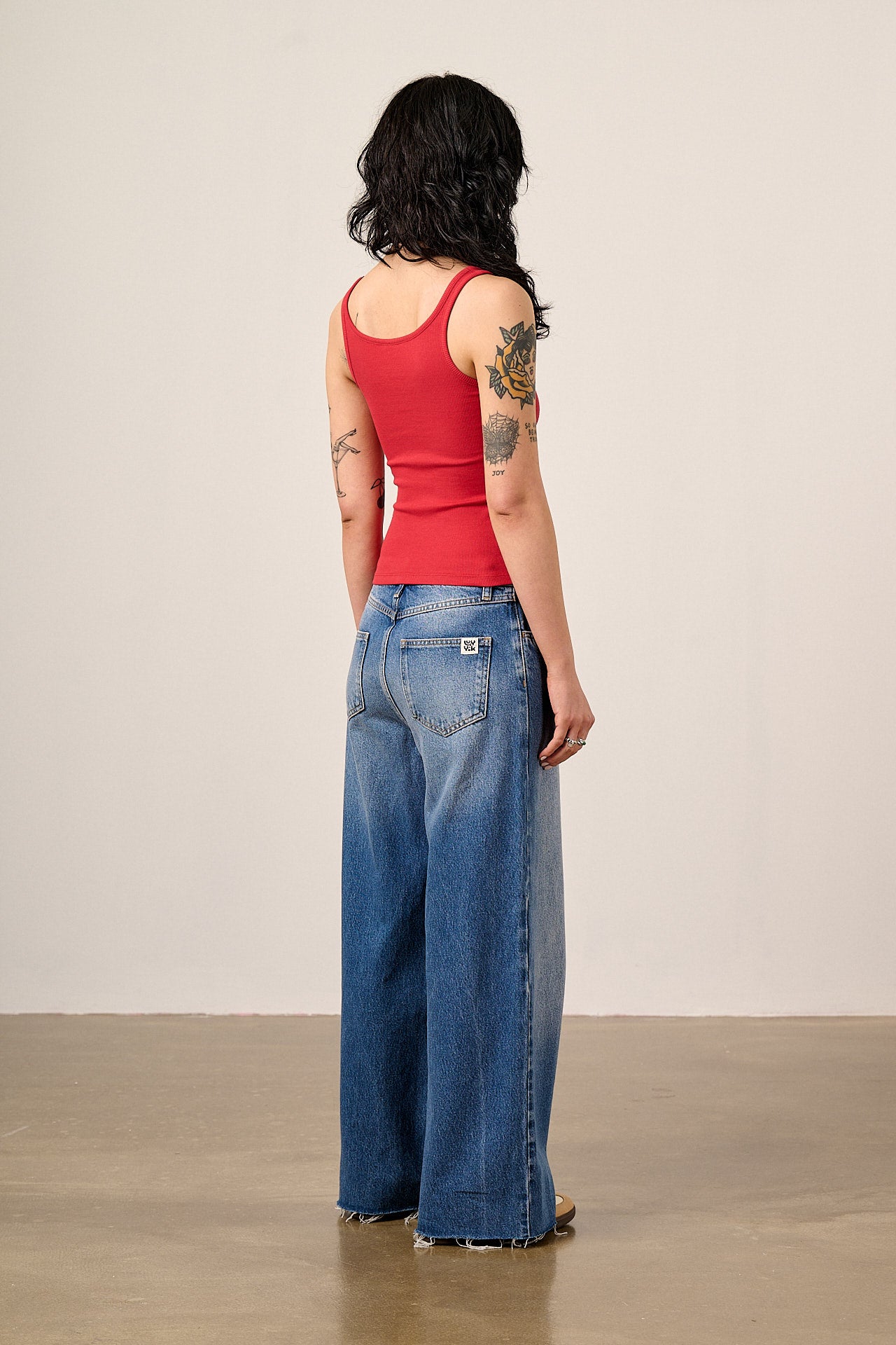 Tully - Cotton Strappy Vest in Red