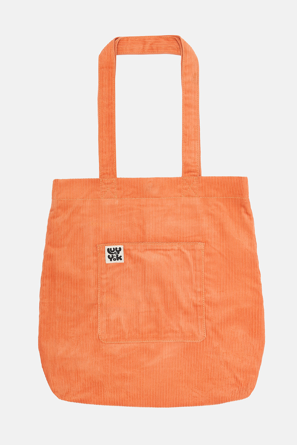 Tote Bag: ORGANIC CORDUROY - Sunset Orange