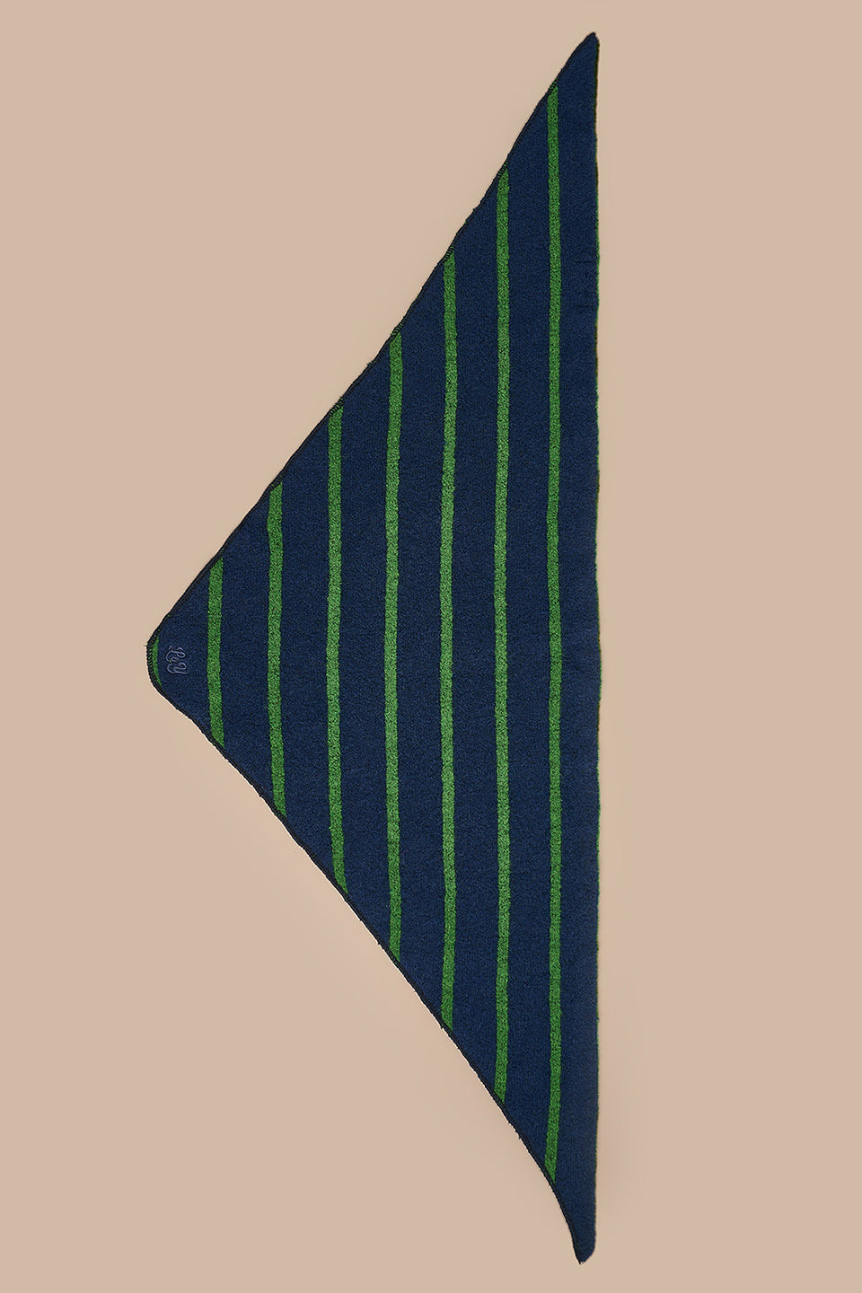 Loki Neck Scarf - Recycled Polyester in Blue & Green Stripe