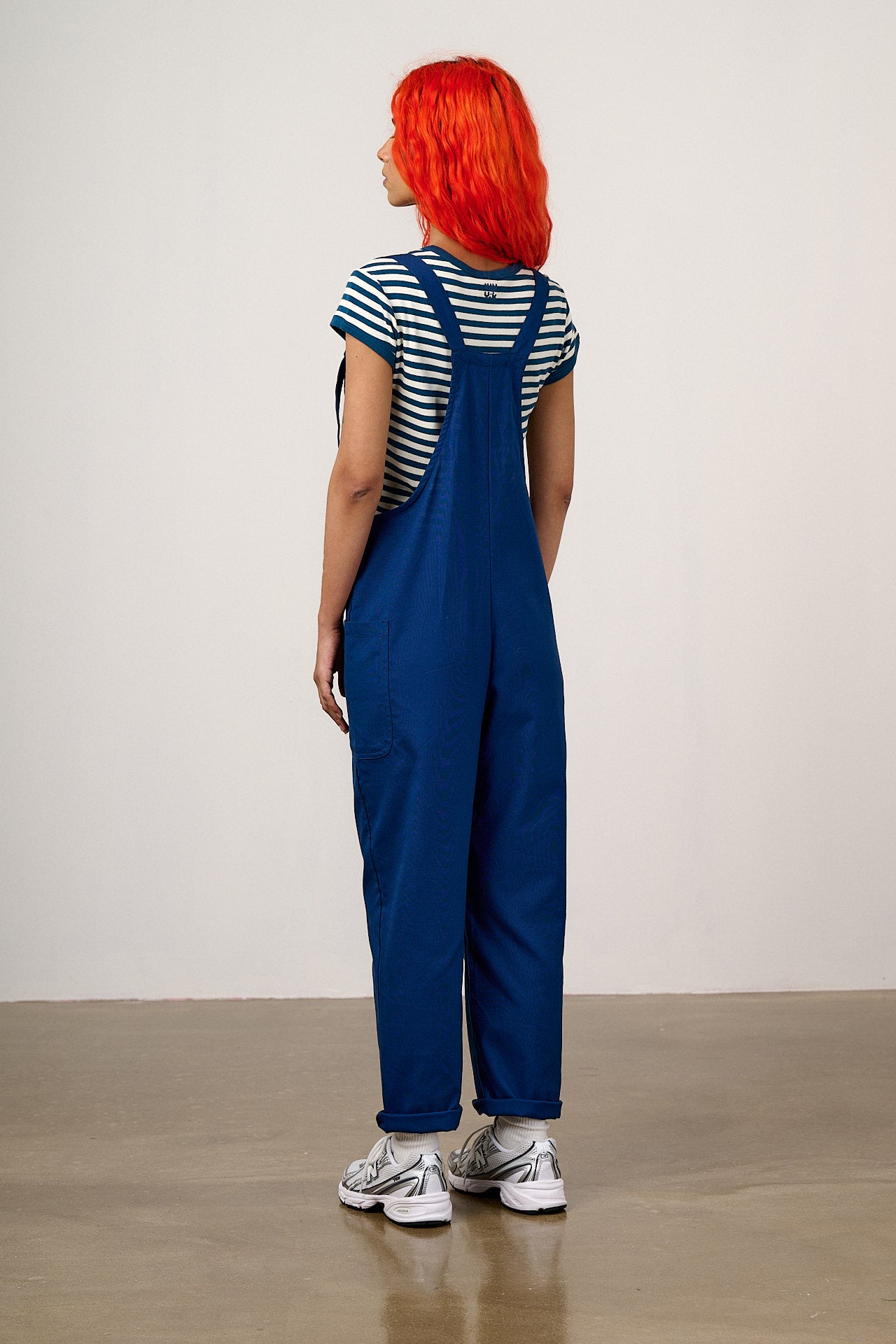 Una - Cotton Dungarees in Navy