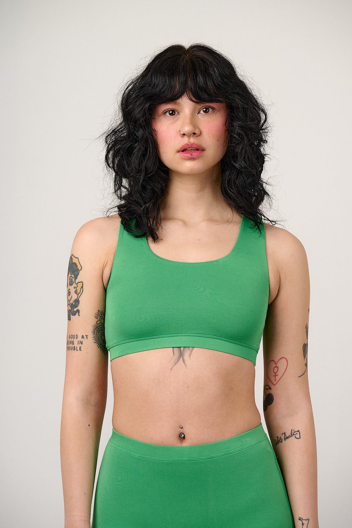 IMPERFECT Emil Viscose Crop Top Kelly