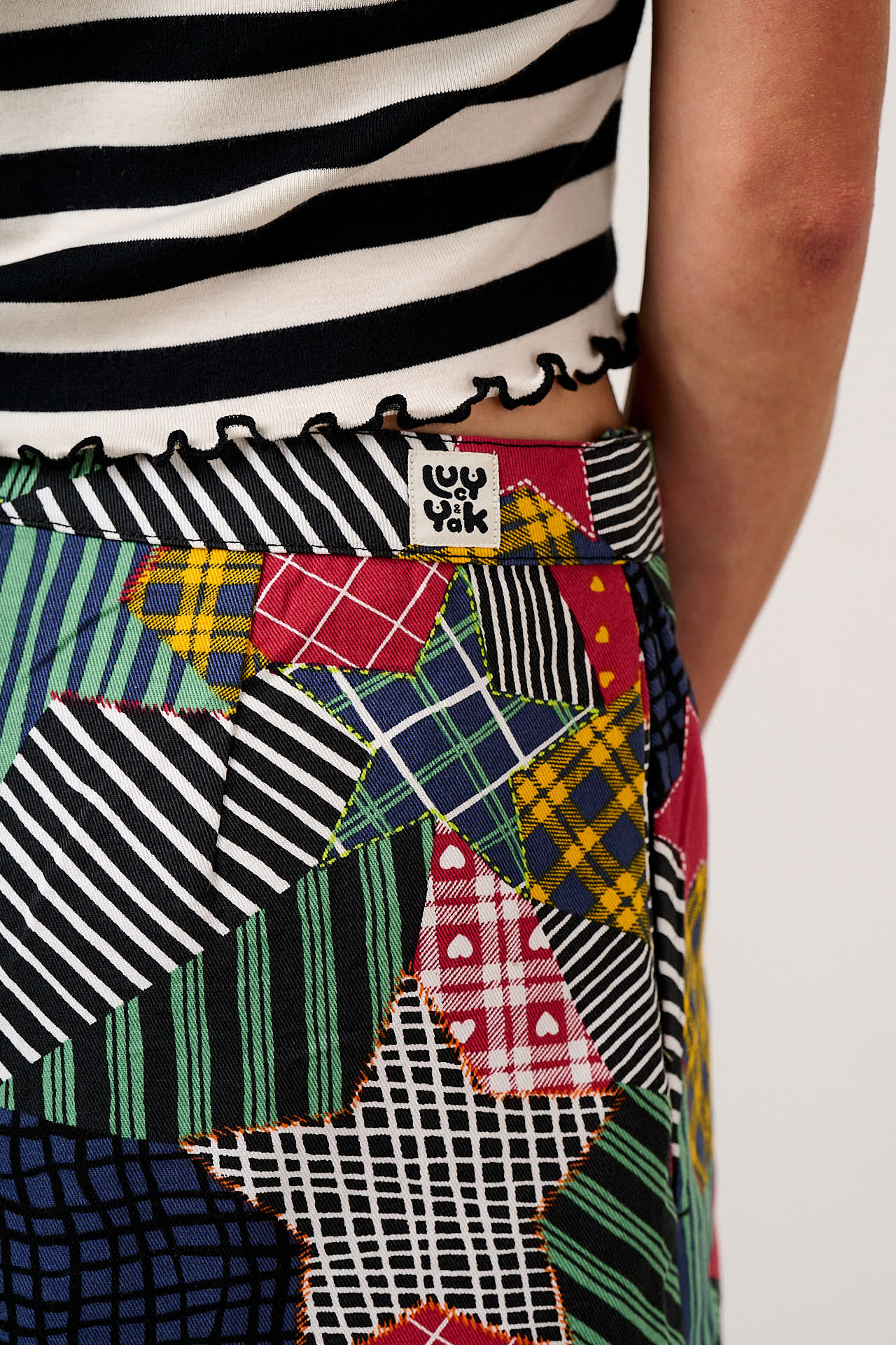 Veeda - Cotton Skort in Star Patchwork