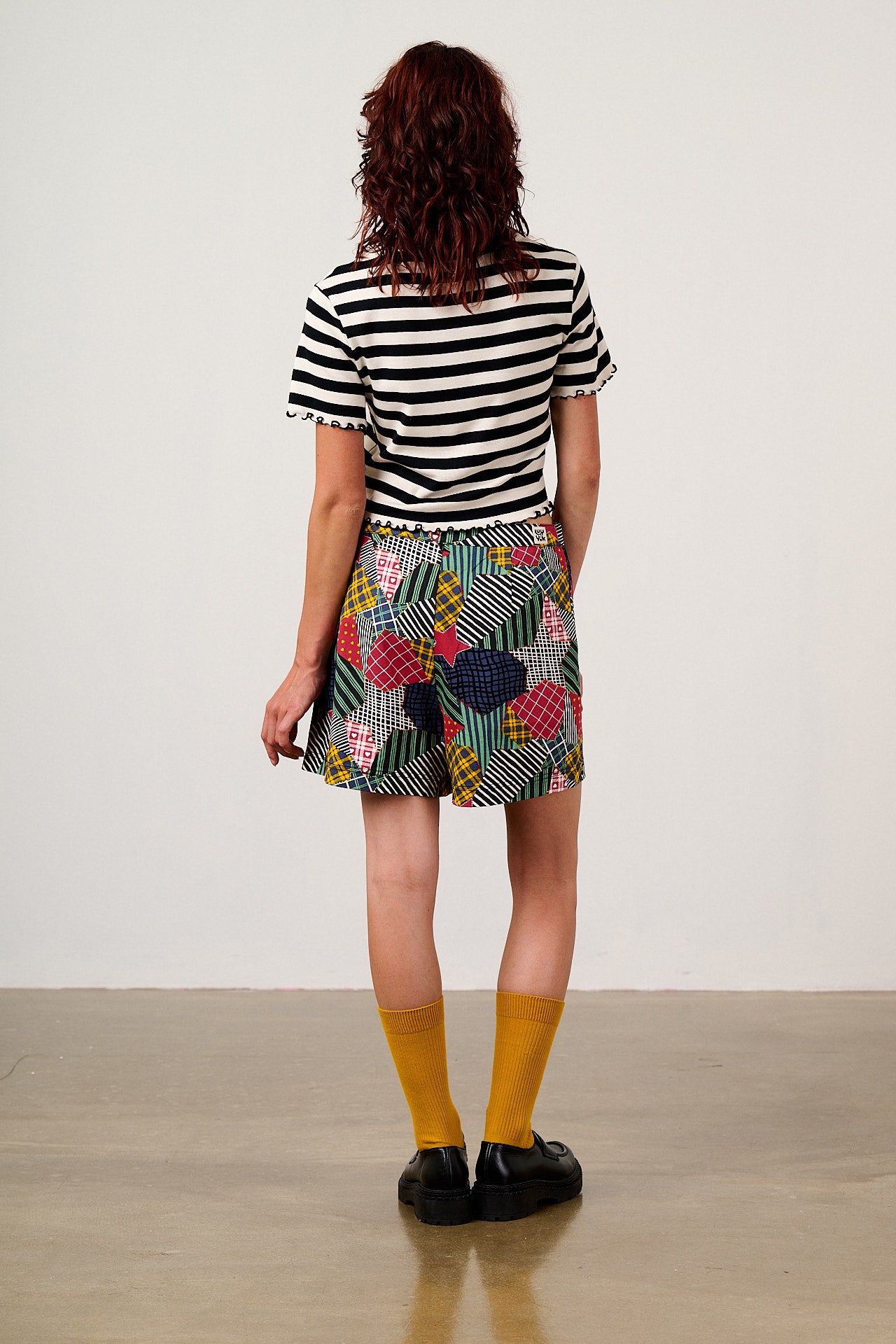 Veeda - Cotton Skort in Star Patchwork