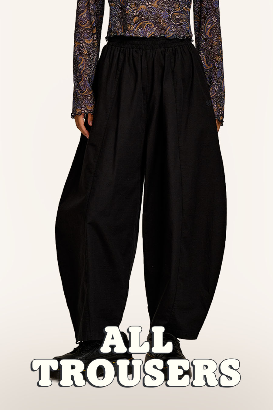 Chuck - Wide Leg Culotte Tie Waist Trousers - Organic Cotton