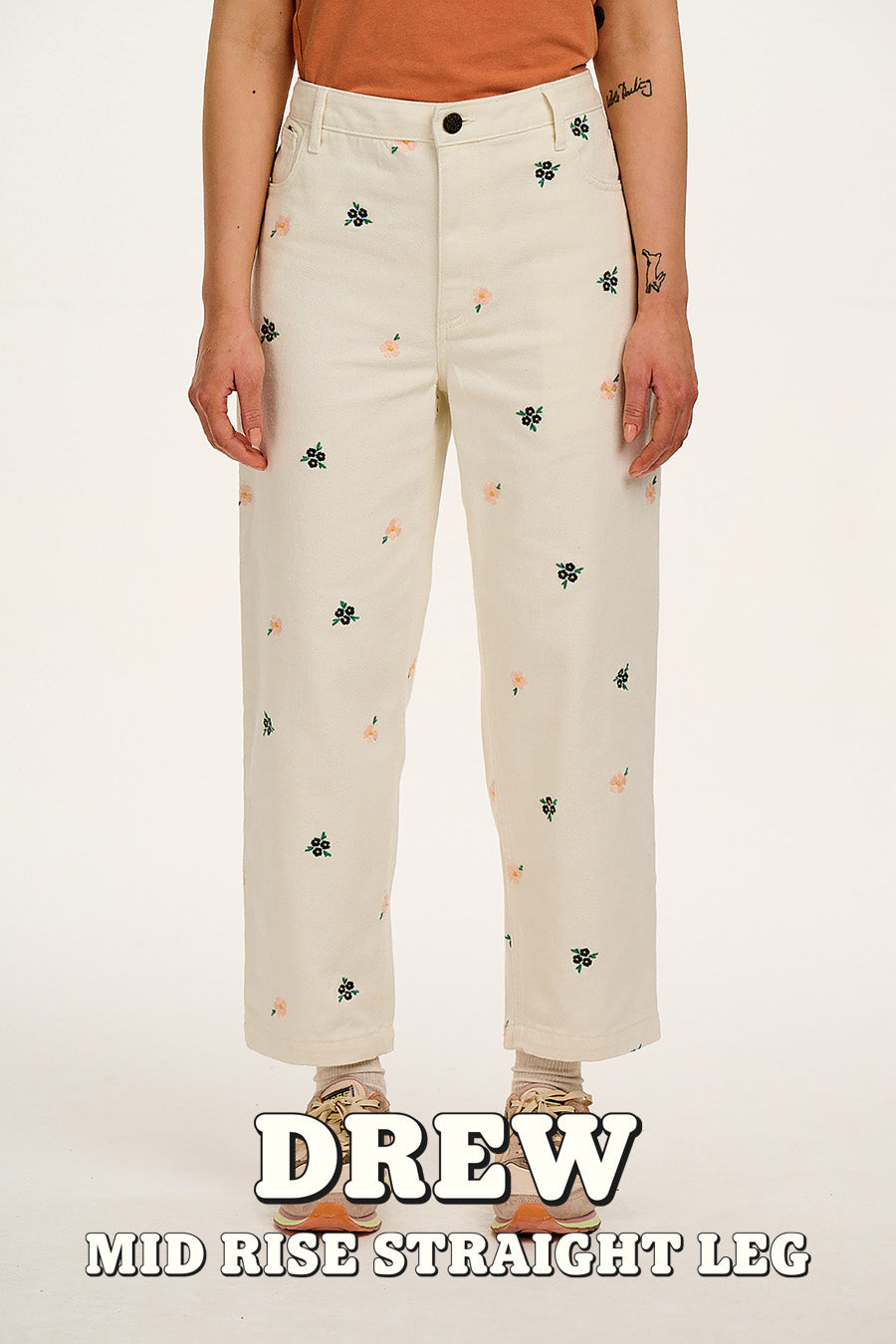 Lucy & Yak Sustainable High Rise Cargo Pants in Green (Size S)