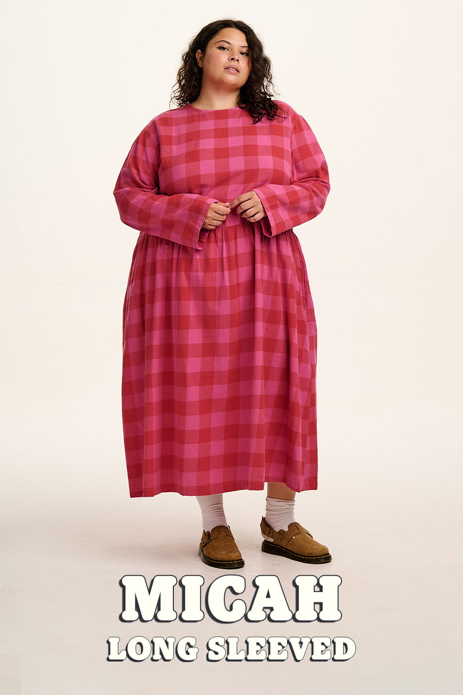 Micah - Long Sleeve Midi Dress Lucy & Yak Micah - Long Sleeve Midi Dress Lucy & Yak