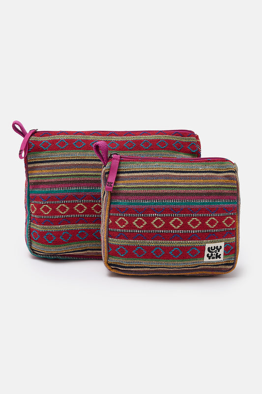 Washbag in Stripe Jacquard Print