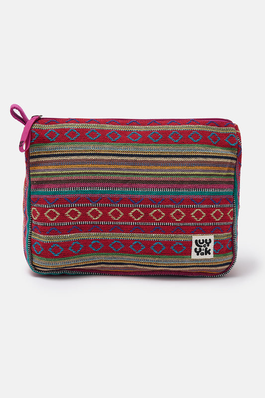 Washbag in Stripe Jacquard Print