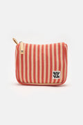 Washbag: DEADSTOCK FABRIC - Pink & Red Stripe